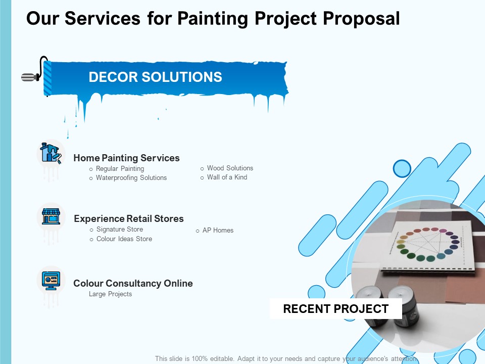 Whitewash Service Our Services For Painting Project Proposal Ppt Infographics Master Slide PDF
