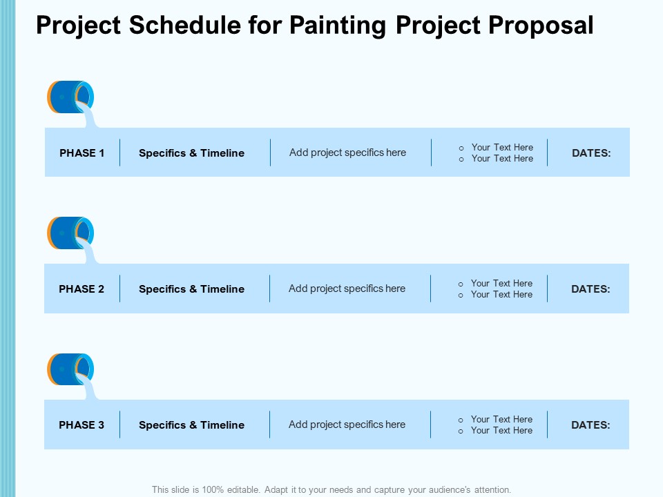 Whitewash Service Project Schedule For Painting Project Proposal Ppt File Visuals PDF