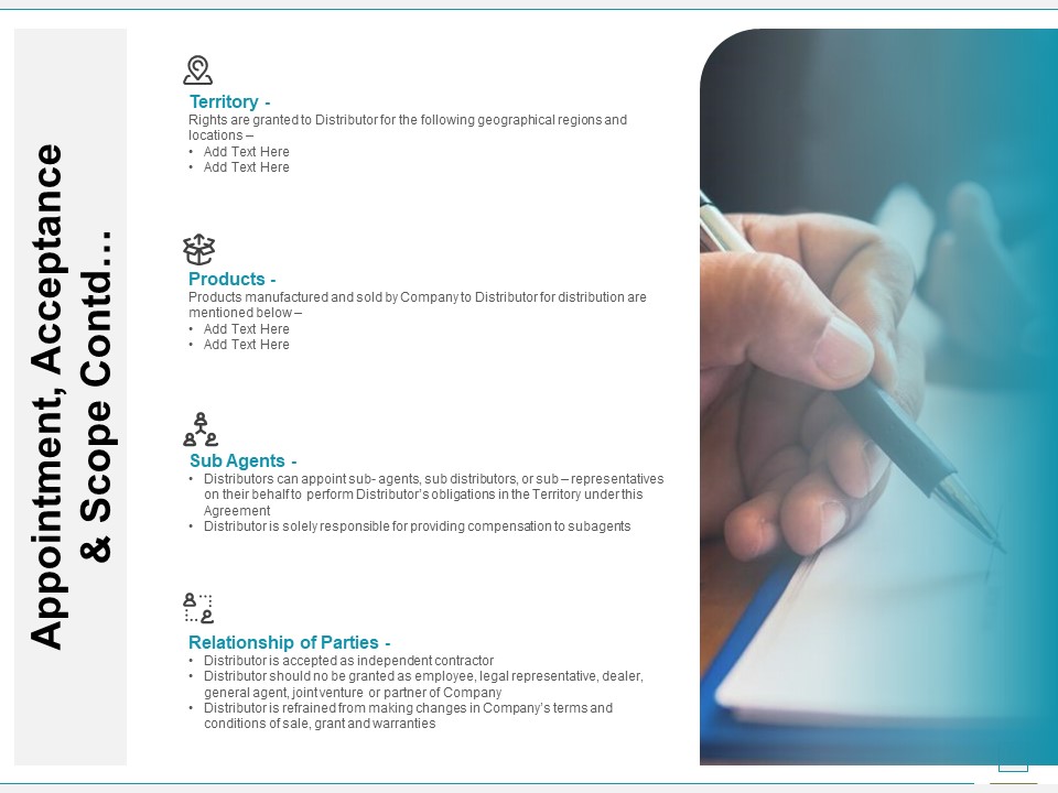Wholeseller And Trader Contract Proposal Appointment Acceptance And Scope Contd Introduction PDF