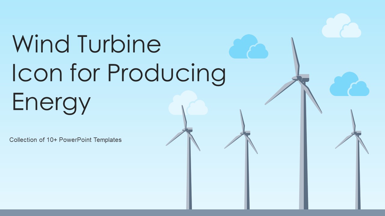 Wind Turbine Icon For Producing Energy Ppt PowerPoint Presentation Complete With Slides