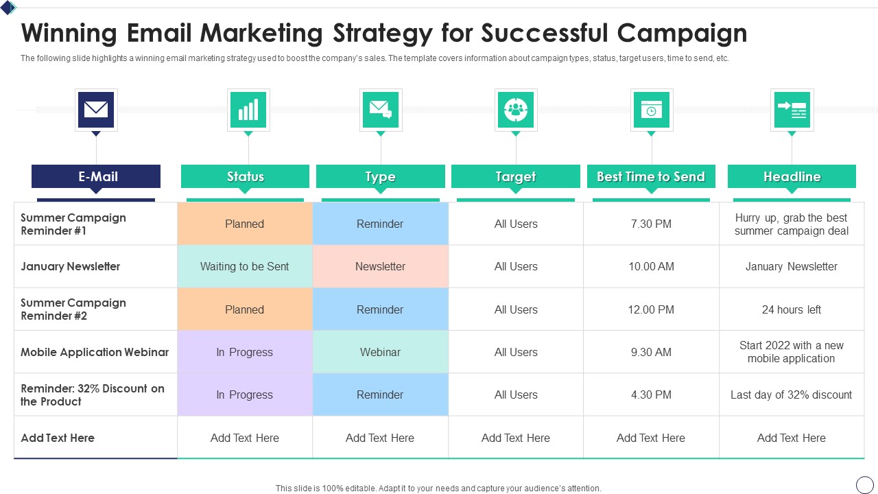 Winning Email Marketing Strategy For Successful Campaign Structure PDF