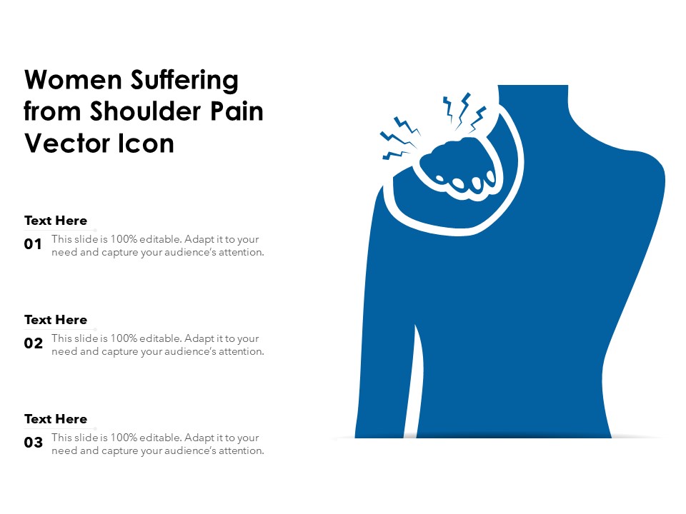 Women Suffering From Shoulder Pain Vector Icon Ppt PowerPoint Presentation Gallery Microsoft PDF