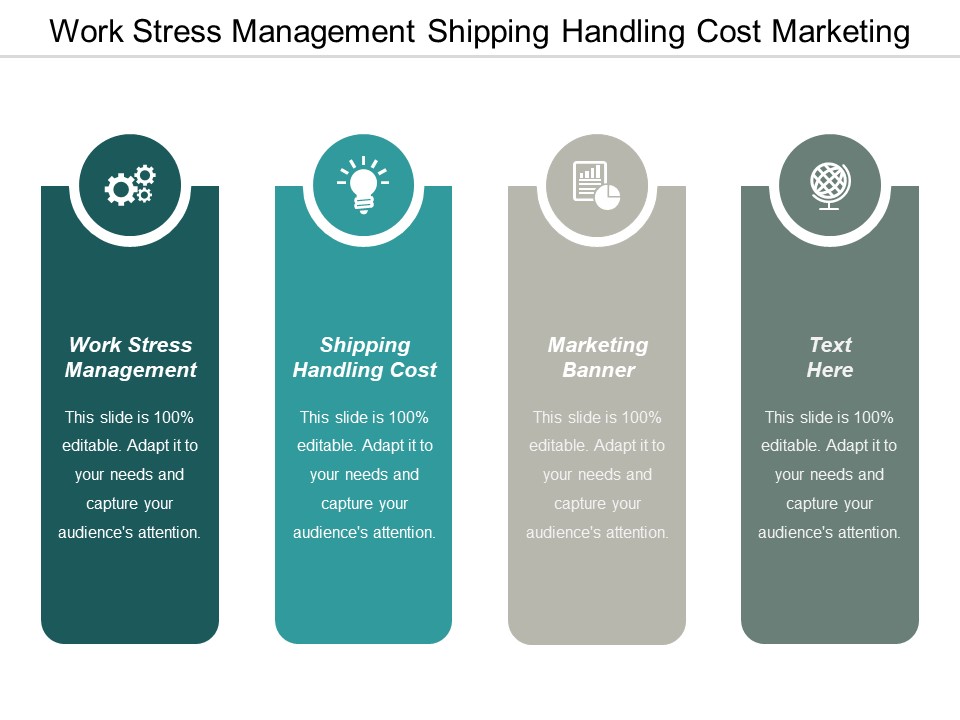 Work Stress Management Shipping Handling Cost Marketing Banner Ppt PowerPoint Presentation File Examples Cpb