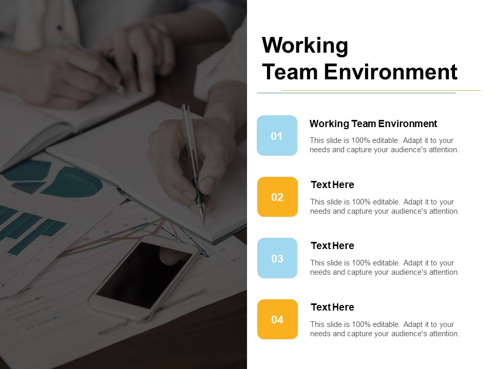 Working Team Environment Ppt PowerPoint Presentation File Slide Cpb