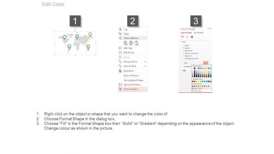 World Map For Global Business Report Powerpoint Slides