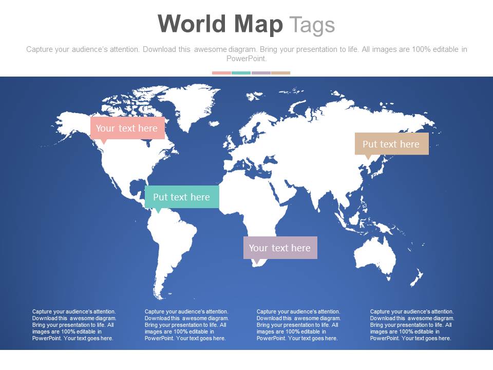 World Map For Global Economic Scenario PowerPoint Slides