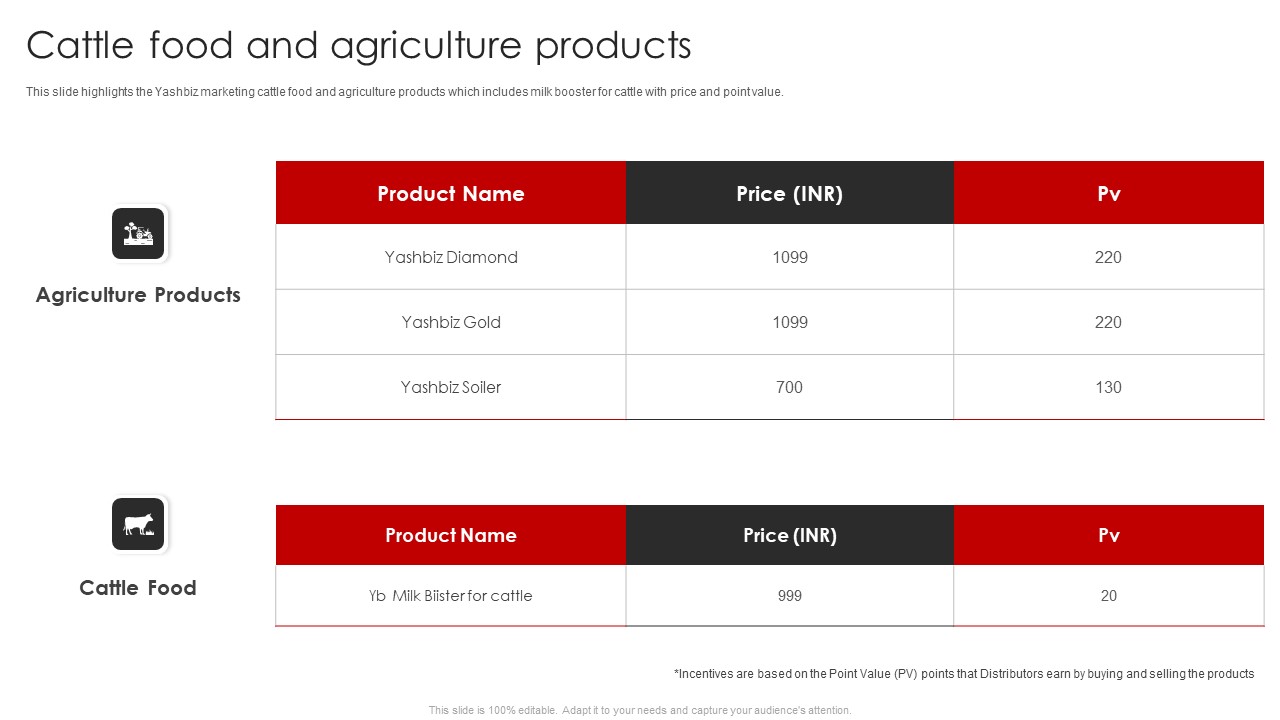YASHBIZ Marketing Business Profile Cattle Food And Agriculture Products Guidelines PDF