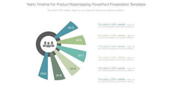 Yearly Timeline For Product Roadmapping Powerpoint Presentation Templates
