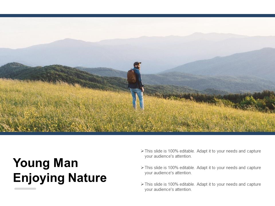 Young Man Enjoying Nature Ppt PowerPoint Presentation Icon Show