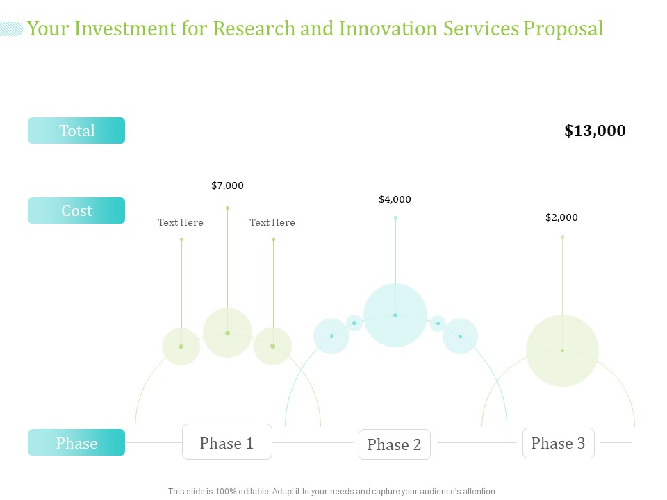 Your Investment For Research And Innovation Services Proposal Ppt PowerPoint Presentation Ideas Styles PDF