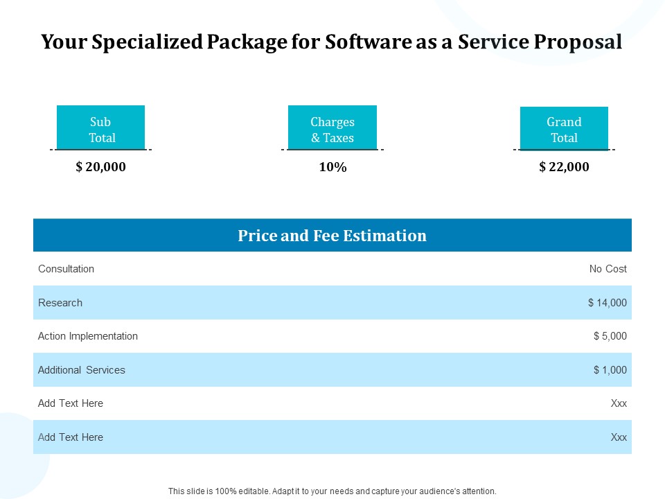 Your Specialized Package For Software As A Service Proposal Ppt Layouts Guidelines PDF