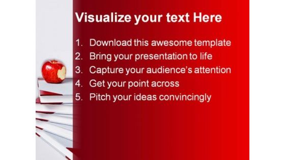 A Bite Of Wisdom Success PowerPoint Backgrounds And Templates 1210