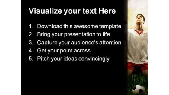 A Soccer Player Sports PowerPoint Themes And PowerPoint Slides 0211