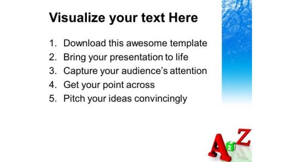 A To Z Education Children PowerPoint Templates And PowerPoint Themes 0812