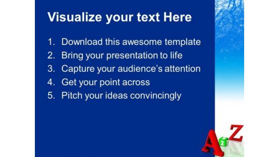 A To Z Education Children PowerPoint Templates And PowerPoint Themes 0812