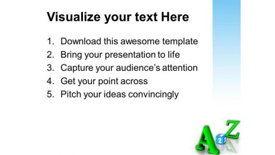 A To Z Education Future PowerPoint Templates And PowerPoint Themes 1012