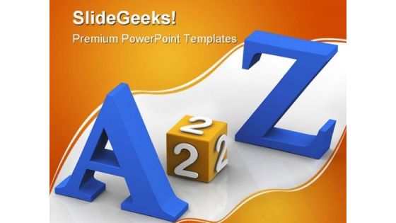 A To Z Education PowerPoint Backgrounds And Templates 1210