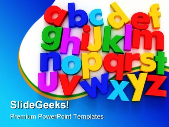 A To Z Education PowerPoint Template 1010