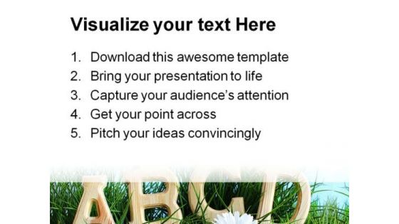 Abcd Letters Education PowerPoint Template 1010