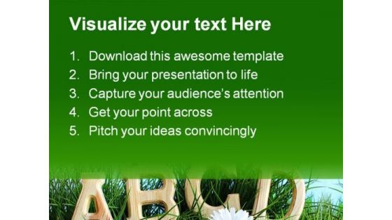 Abcd Letters Education PowerPoint Template 1010