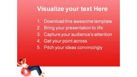 Abdominal Crunch Health PowerPoint Background And Template 1210