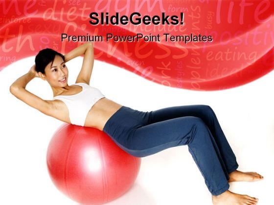 Abdominal Crunch Health PowerPoint Background And Template 1210