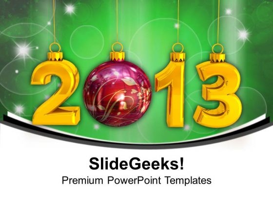 Abstract Background For New Year 2013 PowerPoint Templates Ppt Backgrounds For Slides 0513