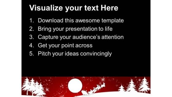 Abstract Background Of Santa Sleigh Holidays PowerPoint Templates Ppt Backgrounds For Slides 1112
