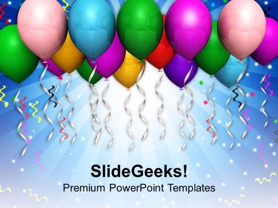 Abstract Balloons Background For Party PowerPoint Templates Ppt Backgrounds For Slides 0513