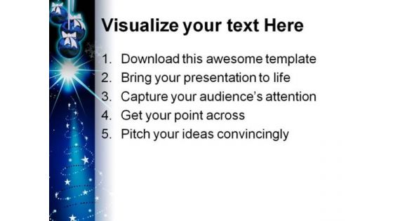 Abstract Christmas PowerPoint Template 0610