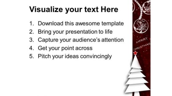 Abstract Christmas Tree On Background PowerPoint Templates Ppt Backgrounds For Slides 1212