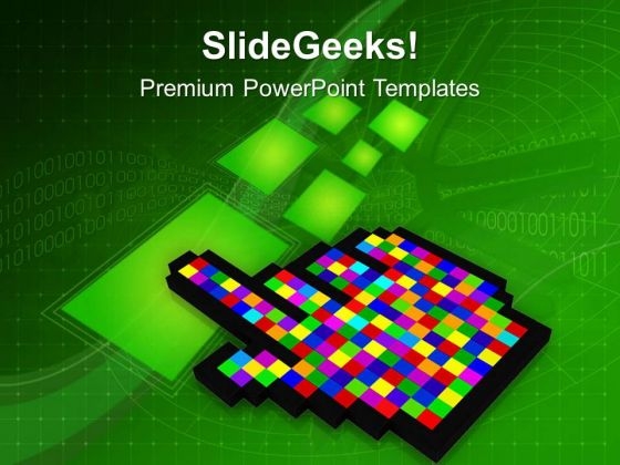 Abstract Colorful Computer Pointer PowerPoint Templates Ppt Backgrounds For Slides 0613