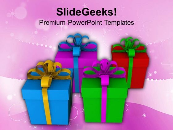 Abstract Colorful Gifts For Specific Event PowerPoint Templates Ppt Backgrounds For Slides 0613