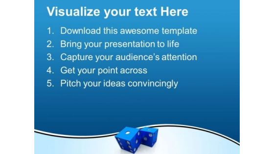 Abstract Design With Dice For Casino Theme PowerPoint Templates Ppt Backgrounds For Slides 0513
