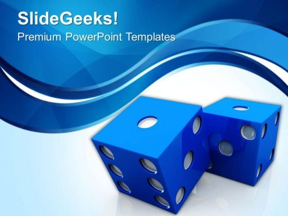 Abstract Design With Dice For Casino Theme PowerPoint Templates Ppt Backgrounds For Slides 0513