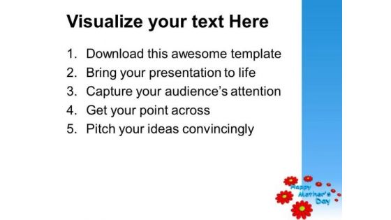 Abstract Flowers And Happy Mothers Day PowerPoint Templates Ppt Backgrounds For Slides 0513