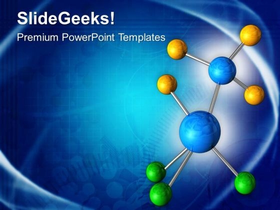Abstract Molecular Structure PowerPoint Templates Ppt Backgrounds For Slides 0413