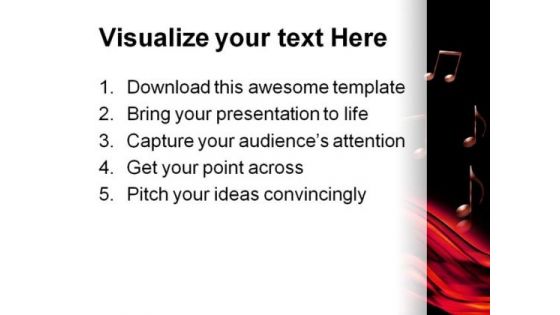 Abstract Music PowerPoint Template 0610