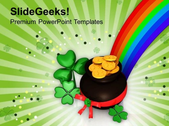 Abstract Of St Patricks Day PowerPoint Templates Ppt Backgrounds For Slides 0313