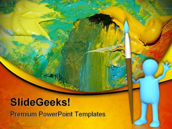 Abstract Oil Painting Art PowerPoint Templates And PowerPoint Backgrounds 0511