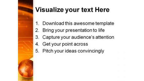 Abstract With Globe Earth PowerPoint Themes And PowerPoint Slides 0511
