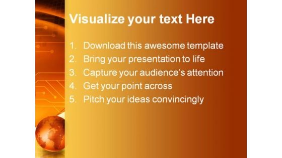 Abstract With Globe Earth PowerPoint Themes And PowerPoint Slides 0511