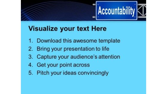 Accountability Signpost Metaphor PowerPoint Templates And PowerPoint Themes 0212