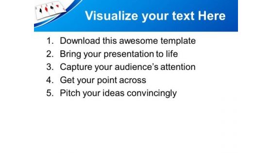 Ace Cards Placed Together Entertainment PowerPoint Templates Ppt Backgrounds For Slides 0313