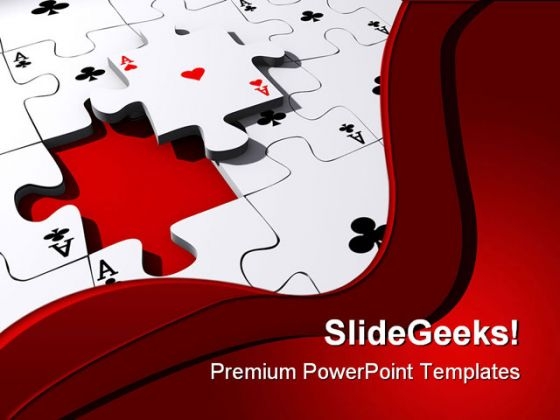 Aces Puzzle Shapes PowerPoint Templates And PowerPoint Backgrounds 0511