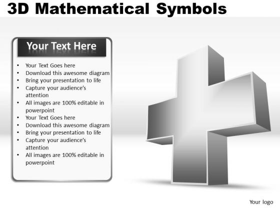 Addition Plus 3d Mathematical Symbols PowerPoint Slides And Ppt Diagram Templates
