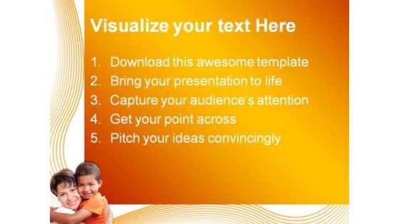 Adoptive Child Family PowerPoint Themes And PowerPoint Slides 0511