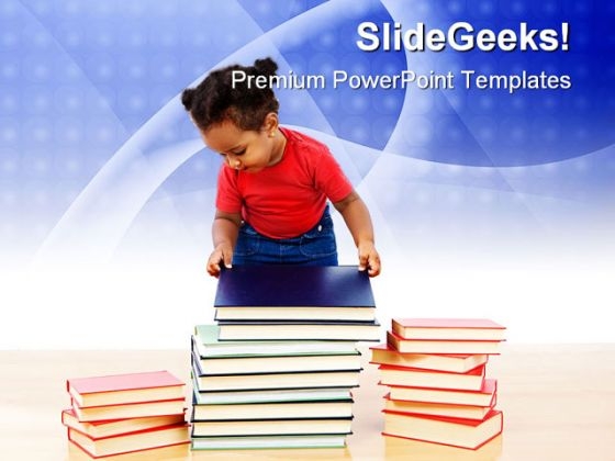 Adorable African Baby Education PowerPoint Backgrounds And Templates 1210