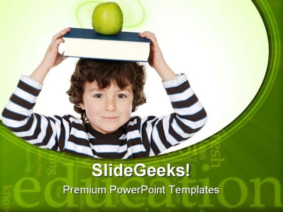 Adorable Child Studying01 Education PowerPoint Backgrounds And Templates 1210