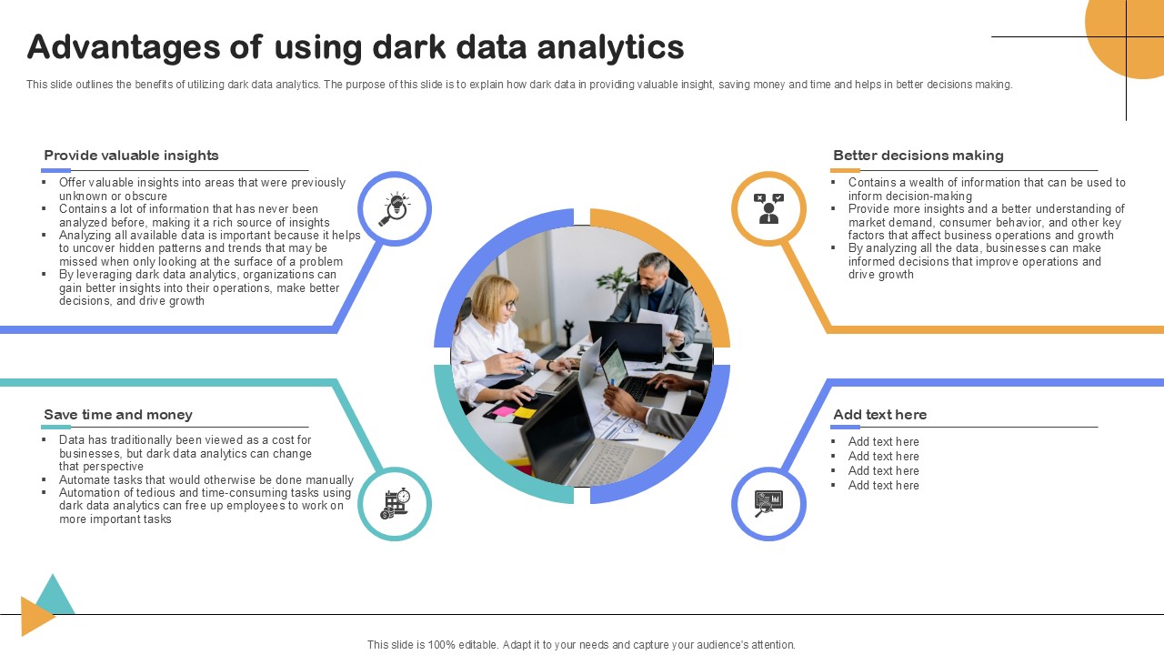Advantages Of Using Dark Data Analytics Importance Of Unstructured Data Ppt Slide